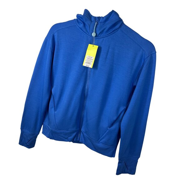 All in Motion Kids Fleece Full Zip Hooded Sweatshirt - Blue, Large (10/12) - Picture 4 of 4